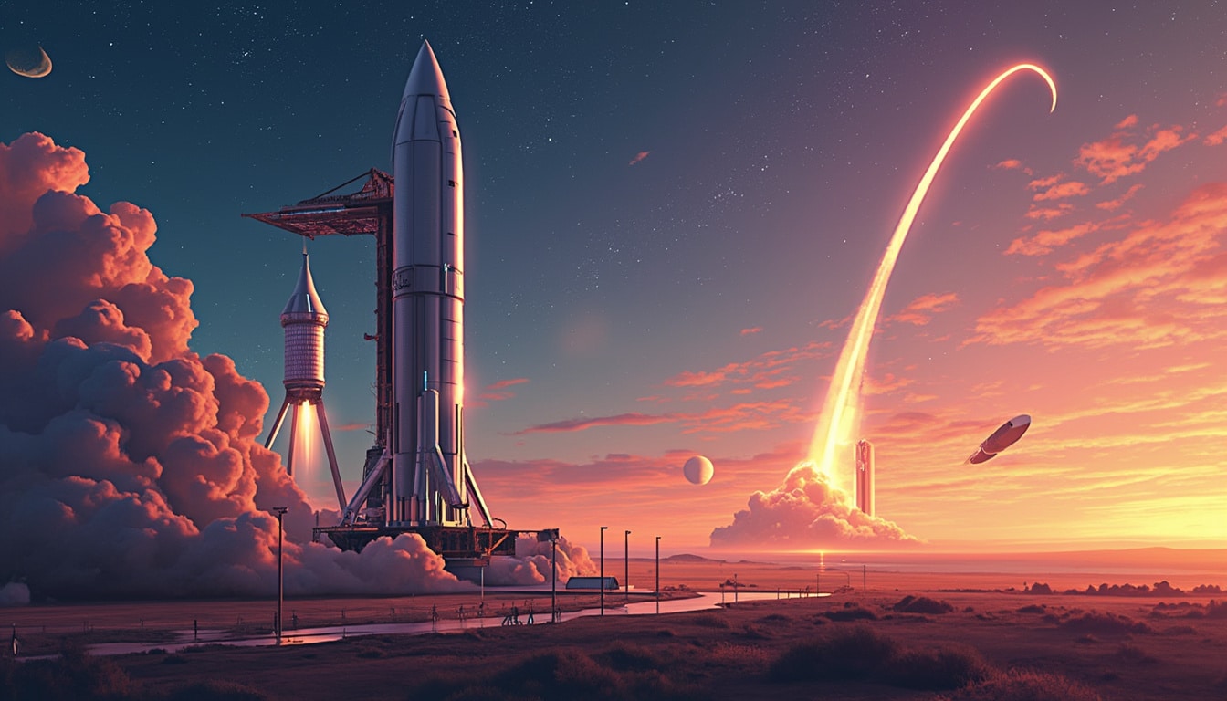 watch the extraordinary moment as spacex achieves another milestone with the successful recovery of its rocket from the sky in a breathtaking second landing. experience the future of space travel with this incredible footage that showcases innovation and precision in aerospace technology.