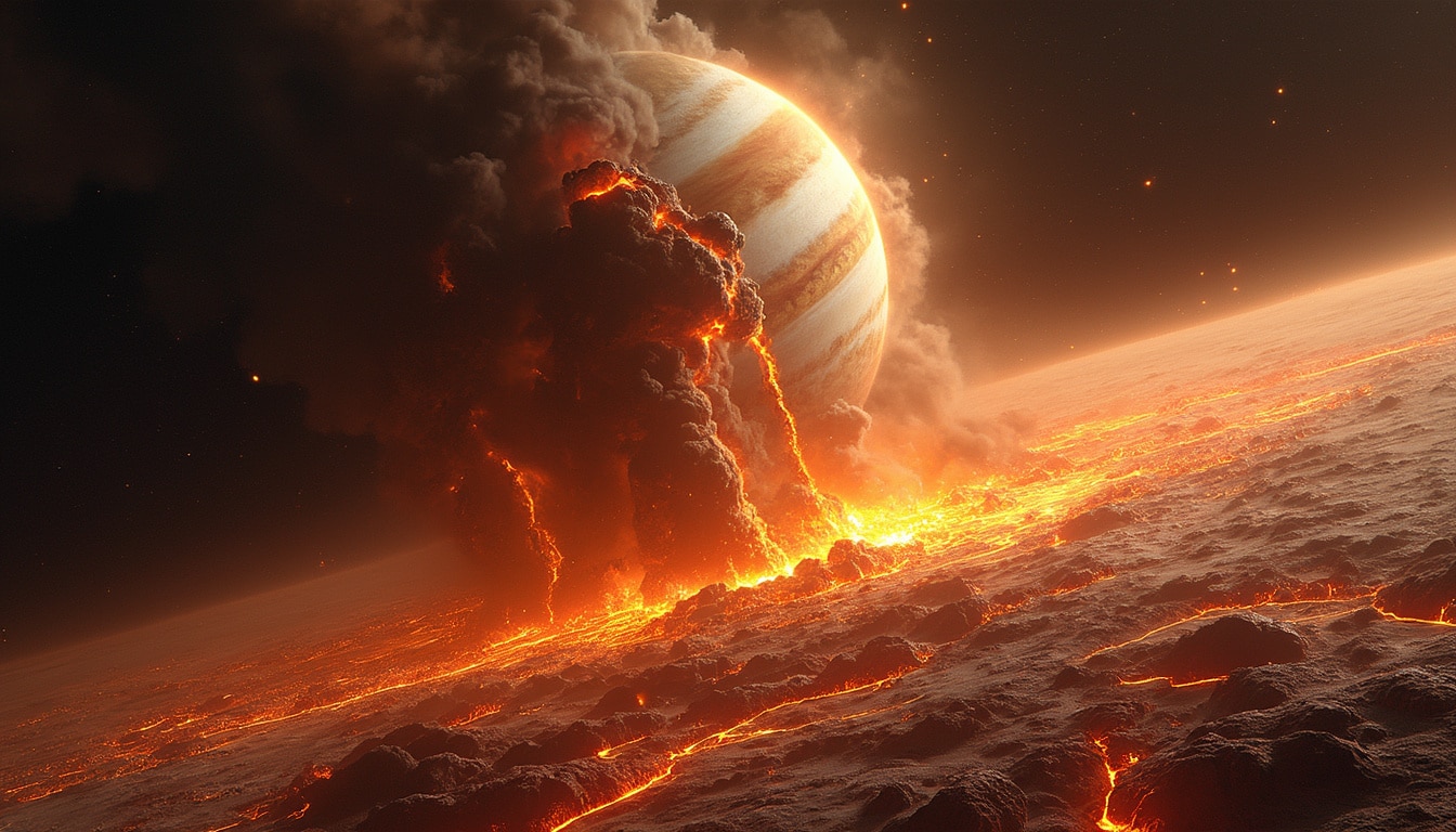 a groundbreaking discovery by nasa as its probe uncovers unparalleled volcanic activity on a distant celestial body, revealing new insights into the universe's dynamic processes and the potential for life beyond earth.