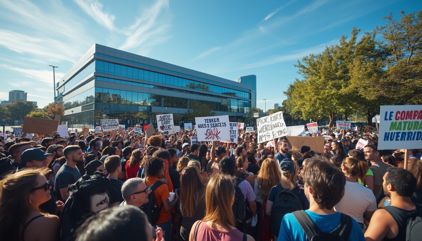 elon musk faces backlash as demonstrators disrupt spacex operations due to rising concerns over federal job cuts. explore the controversy surrounding the impact of these job reductions on the aerospace industry and musk's response amidst growing public scrutiny.