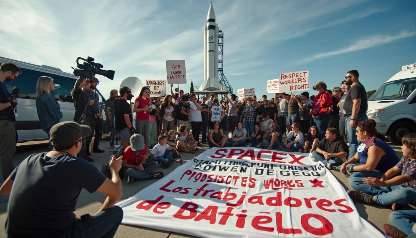 a recent demonstration erupted outside the spacex facility, fueled by public outrage over elon musk's controversial actions. explore the reasons behind the protest and its implications for the future of spacex and musk's role in the space industry.