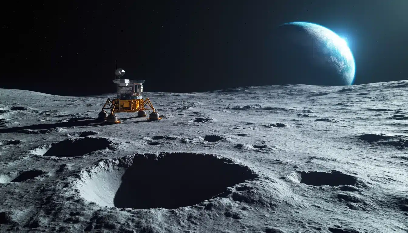 explore stunning visuals captured by nasa's orbiter, showcasing the blue ghost lander on the lunar surface. discover the intricate details and breathtaking landscapes of the moon as this mission unveils new horizons in space exploration.