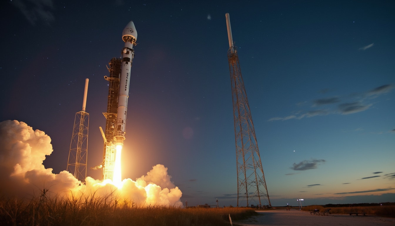 spacex has successfully launched the starlink 6-74 mission from cape canaveral, florida, marking another significant step in its ongoing efforts to expand global internet coverage through its innovative satellite technology.